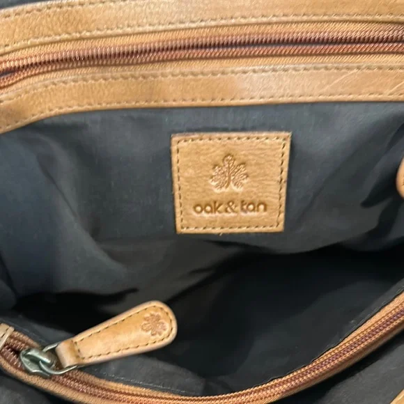 Elegant Tan Leather Women's Backpack - Picture 5 of 5